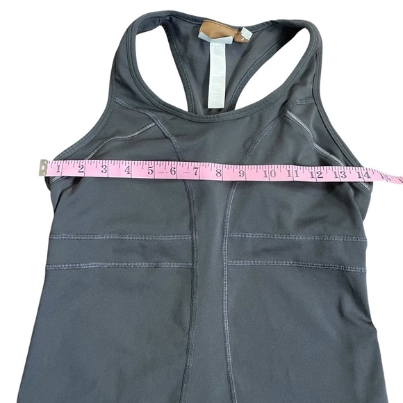 Athleta Racerback Built in Bra Gray Athletic Tank Sz S - Picture 4 of 6